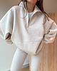 bluza bez kaptura damska Bluza Patchouli zamek light mocca melange 6