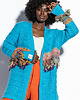 kardigany damskie Kardigan z frędzalami boho -  blue F1814 4