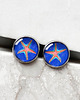 kolczyki szklane Blue Starfish kolczyki wkrętki 2