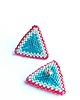 kolczyki szklane Kolczyki Trójkątne Sztyfty "Kolorowa Laguna" 5