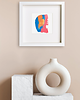 obrazy Obraz abstrakcja w ramce 27x27. Peaches 3