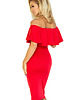 sukienki midi damskie 138-2 Sukienka hiszpanka - CZERWONA 2