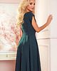 sukienki midi damskie 348-2 SCARLETT - rozkloszowana sukienka z dekoltem 3