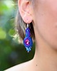 kolczyki soutache Ronja 2 - kolczyki z sutaszu, srebro 3