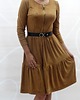 sukienki midi damskie SUKIENKA ZAMSZOWA CARMEL BOHO  r34-56 1