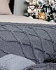 koce i narzuty Elegancki ręcznie dziergany pled 150 x220 cm 1