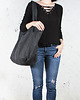 torby na ramię Lazy bag torba czarna na zamek / vegan / eco 8