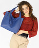 torby na ramię Modna torebka damska skórzany shopper bag - MARCO MAZZINI niebieska 1