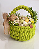 koszyki wielkanocne Koszyk wielkanocny ręcznie tkany z sznurka 2