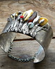 bransoletki wire wrapping Bursztyny-  bransoleta mankiet CUFF 2