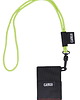 portfele damskie Zestaw Card Holder Black ze smyczą Neon Yellow 1