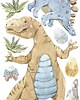 naklejki ścienne do pokoju dziecka Naklejki DINO BAMBINO 2