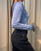 t-shirt damskie Bluzka z koronką Denim 1