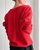 bluza bez kaptura damska Bluza damska oversize z czerwonym nadrukiem z tyłu 2