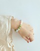 bransoletki z kamieni naturalnych Bransoletka SPRING  jadeit, zieleń, lila, róż, duże kulki 2