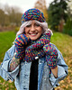 czapki damskie Czapka nieugniatająca włosów THIS IS IT MERINO 50% ,,Pokojowe granaty" 4