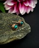 kolczyki wire wrapping Kolczyki sztyfty z chryzokolą 6