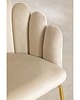 krzesła Krzesło Aksamitne na Złotych Nogach Elodie Beżowe 1