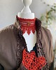 chokery Rudy jarzębinowy koronkowy choker 6