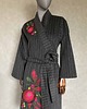 płaszcze damskie Kimono płaszcz wełna paski kwiaty filowane. 1
