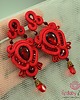 kolczyki soutache Czerwone kolczyki sutasz 4