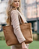 torby na ramię Torba NA LAPTOP Shopper z nubuku tapicerskiego w kolorze camel 3