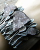 bransoletki wire wrapping surowe ametysty   - BRANSOLETA MANKIET - CUFF 6