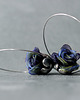 kolczyki wire wrapping Srebrne kolczyki koła róże 2