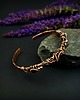 bransoletki wire wrapping Miedziana bransoleta cuff z turmalinem i onyksem 7