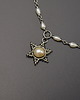 chokery Krótki naszyjnik choker perły wire wrapping słońce 3