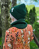 czapki damskie Czapka beanie z bawełny logo kolorowe Zielony 2