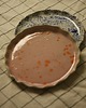 talerze, miski Talerz nakrapiany kobaltowy, różowy, ceramiczny ręcznie robiony 9