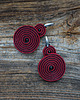 kolczyki soutache Bordowo- czarne spirale  kolczyki soutache 4