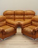sofy i szezlongi Sofa skórzana pomarańczowa, Space Age design, lata 60, produkcja: Włochy 9