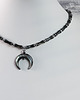 chokery Naszyjnik z czarnej masy perłowej z LUNULĄ 3