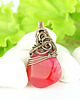 wisiory Wisiorek wire wrapping z różowym agatem 5