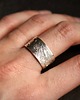 Pierścionki srebrne Szeroki pierścionek Moon Surface 10 mm 4