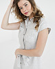 sukienki midi damskie Lniana Sukienka MARIGOLD gray stripes 3