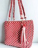 torby na ramię Makramowa torba shopper w czerwieni i różu 2