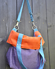 torby na ramię Torba na ramię-color block-fiolet,pom.,turkus 4