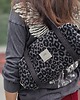 torby na ramię Żakardowa torebka bagietka w panterkę Szara 3