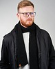 czapki i kapelusze męskie Czarny komplet męski czapka szalik męski ciepły zestaw zimowy 3