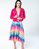 bluza bez kaptura damska Ramoneska damska Fuchsia Fever różowa z dresówki 4