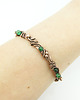 bransoletki wire wrapping Miedziana bransoleta mankietowa z agatami 6