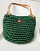 torby na ramię Torba na ramię " Boho Weave Bag" kolor leśny, torba szoperka z podszewką 4