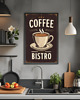grafiki i ilustracje PLAKAT kawa, coffee bistro, vintage grafika loft 3