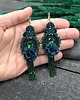 kolczyki soutache Kolczyki sutasz zielone wieczorowe błyszczące z cyrkoniami Joy 1