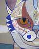 obrazy Obraz oryginał na płótnie 50x70 cm - Mozaikowy kot 3
