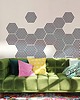 dekoracje - na ścianę Panel drewniany heksagon na ścianę Drewniane panele ścienne heksagon 3D 1