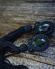 kolczyki soutache Czarne kolczyki soutache z frędzlami- długie 1
